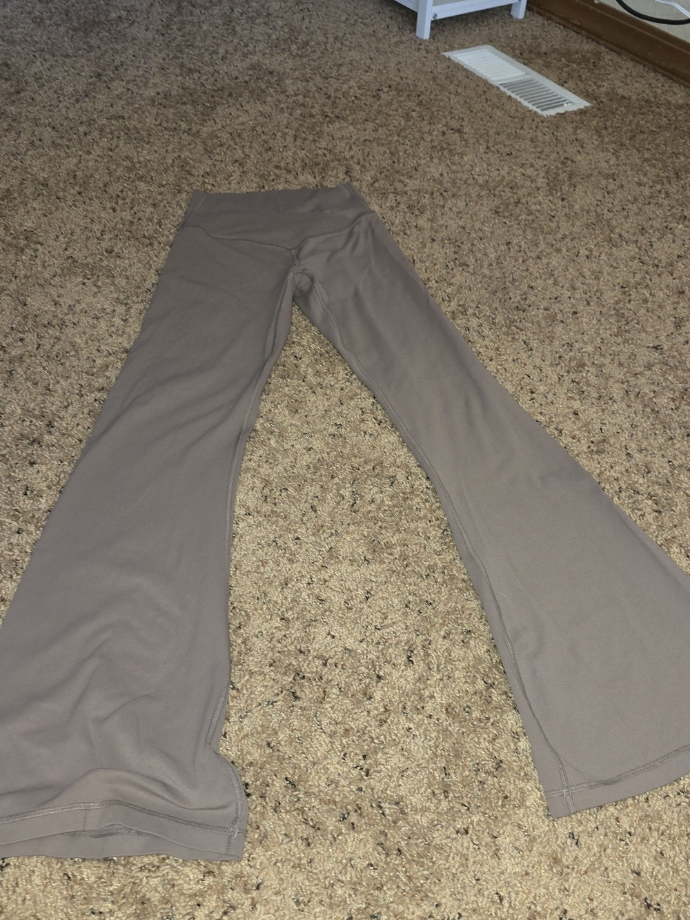 CRZ YOGA Brown Performance Leggings with White Logo